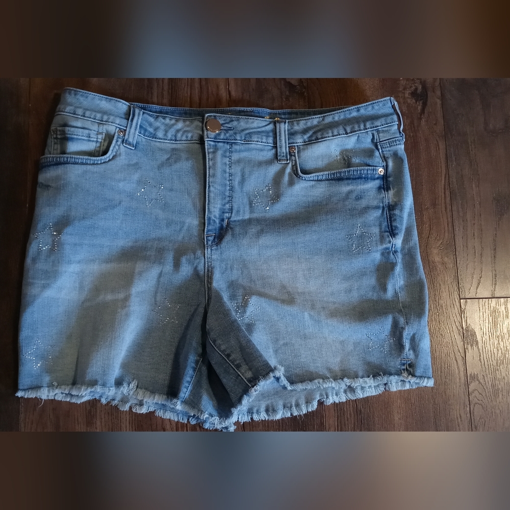 Seven Y2K star bedazzled shorts